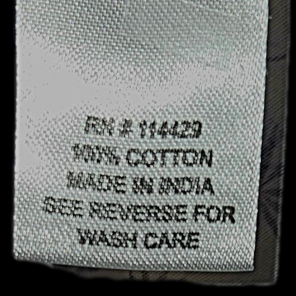 BlueBack Threads Button-Down w Palm Tree Pattern - Small 0029 - Picture 8 of 9